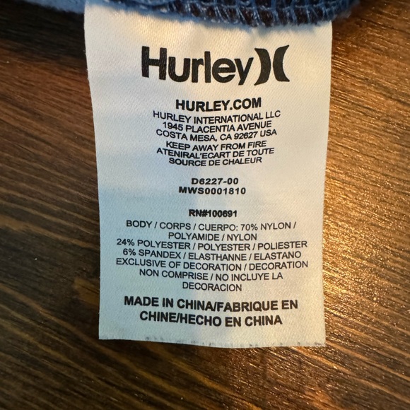 Hurley shorts, 34” waist, blue, 9” inseam, Nike Dri-Fit - Picture 7 of 7